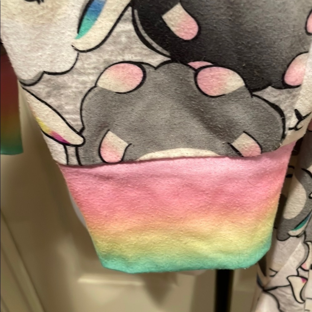 Justice Kids Super Cozy Sheep Hooded One Piece Size 18/20 - Picture 5 of 9